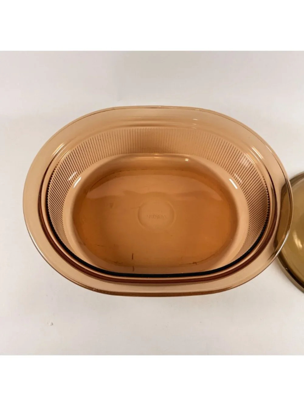 Vintage Visions Corning Brown Glass 4 L Roaster Casserole Pyrex Lid F-14-C